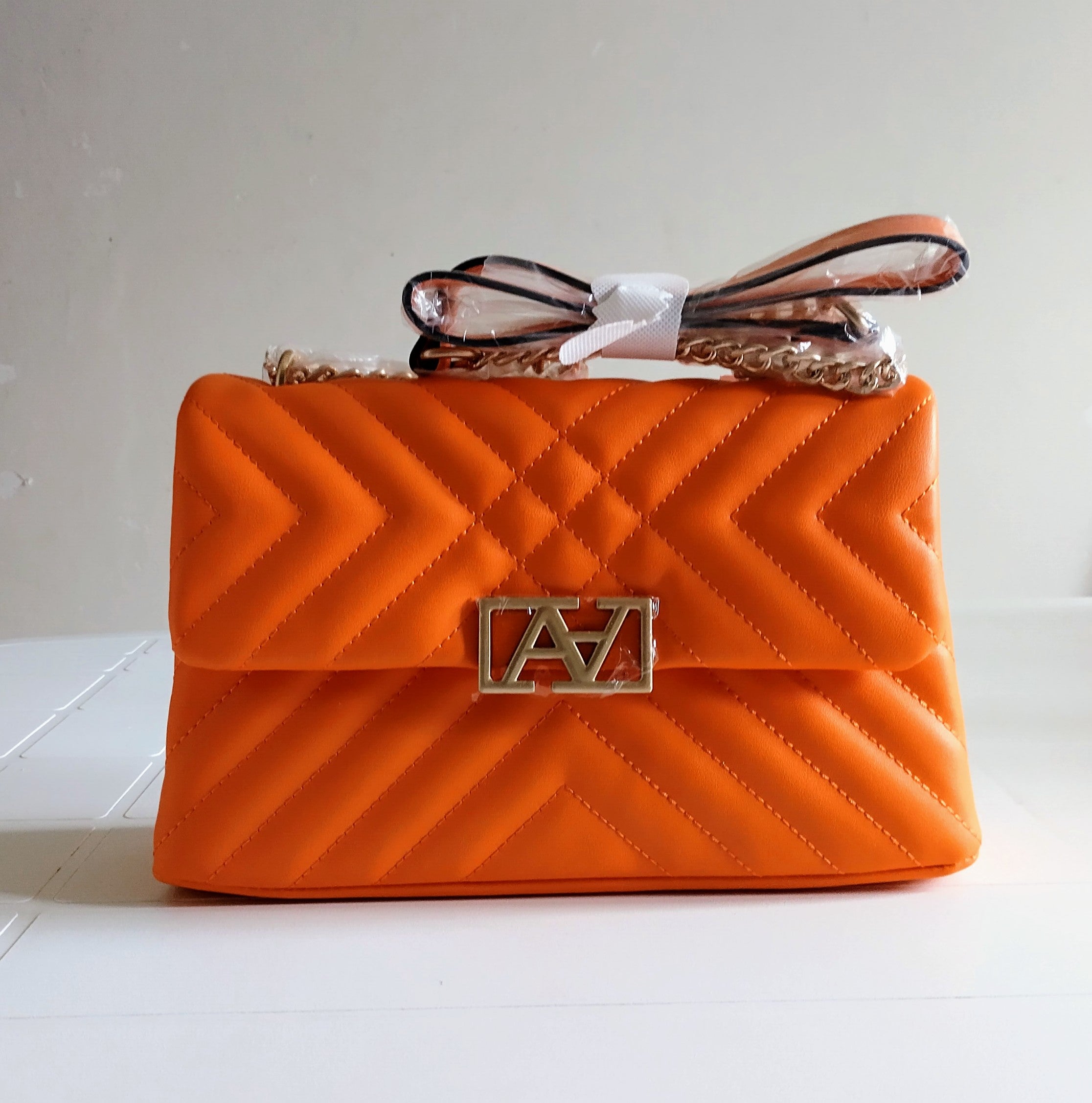 Orange aldo online bag